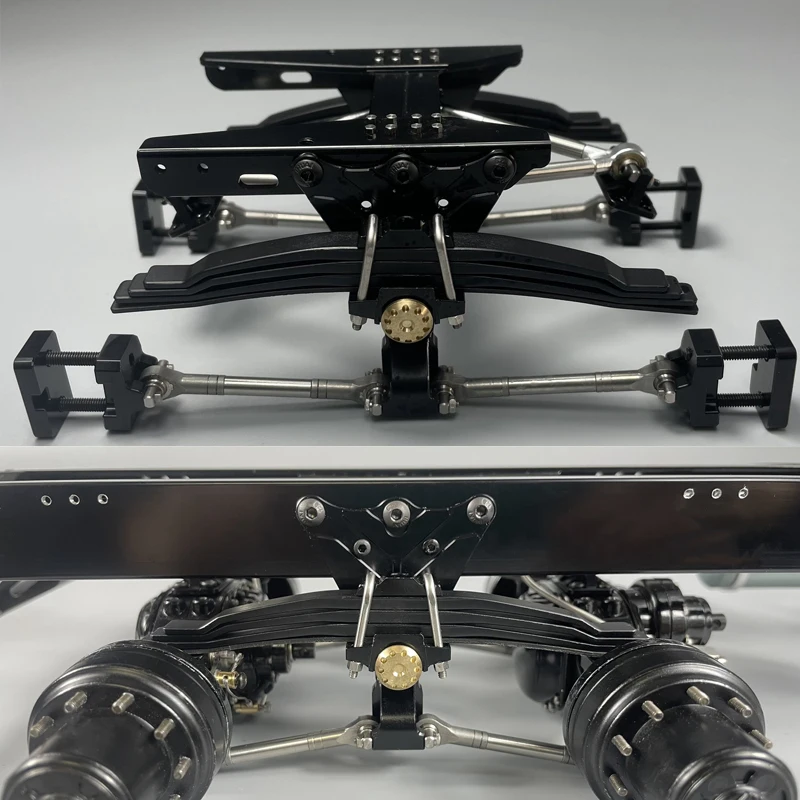 

Metallic Biaxial Rear Suspension Assembly for 1/14 Tamiya RC Truck Trailer Scania 770S Benz Actros 3363 Volvo MAN LESU Toys Part