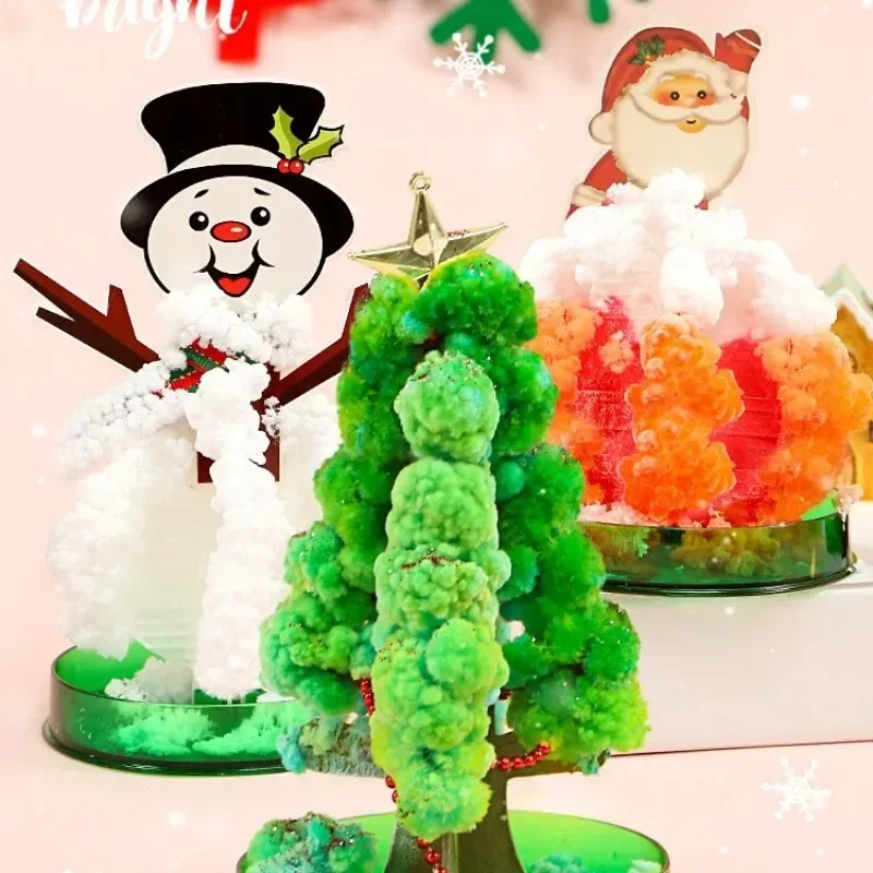 Magic Growing Christmas Tree Paper Crystal Trees Blossom Toys DIY Fun Xmas Gift for Adults Kids Home Festival Party Decor Props