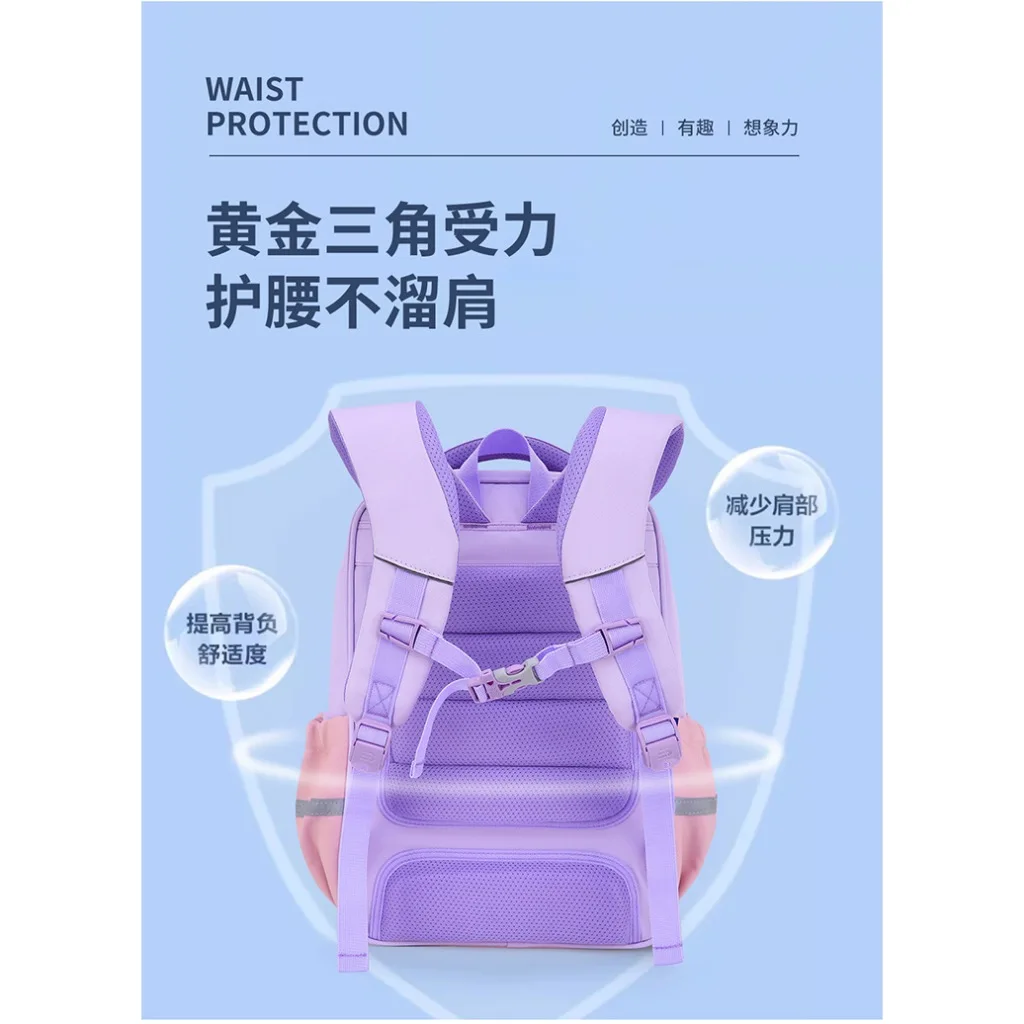 Primary school students' backpacks for grades 2 to 6, lightweight and spine-protecting backpacks for boys and girls, children's