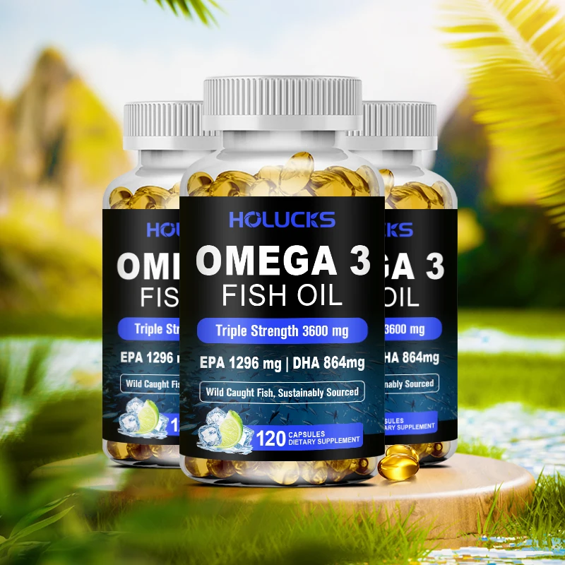 

Fish Oil 3600 mg | 120 Quick Release Softgels | 2160 mg Omega 3 | With EPA & DHA for Heart Health & Immune Support