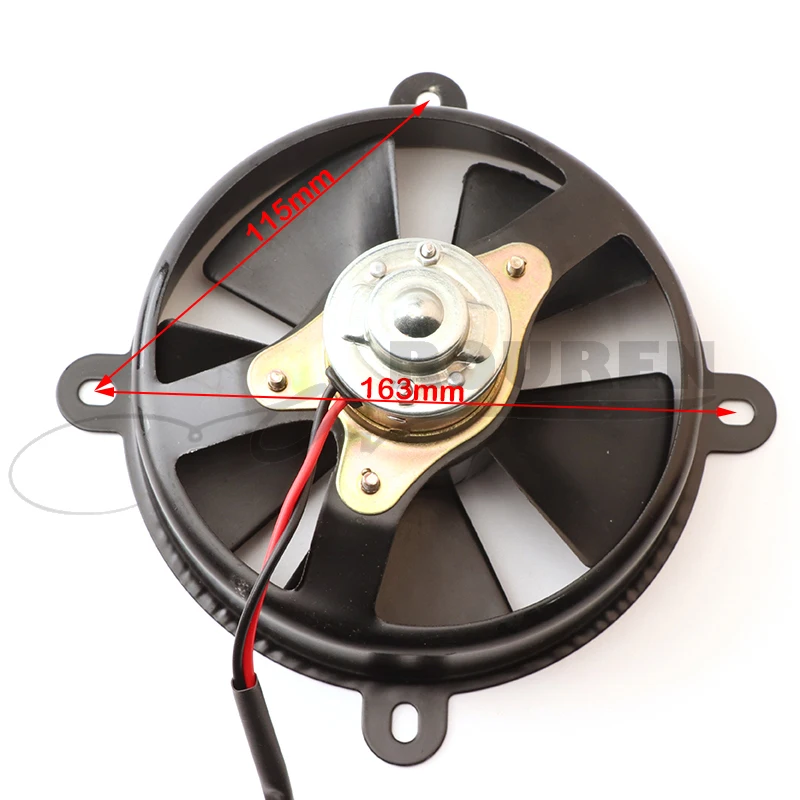 6 Inch Radiator Cooling Fan High Performance 12V Slim Thermo Electric   For 150c 200cc Quad Dirt Bike ATV Buggy