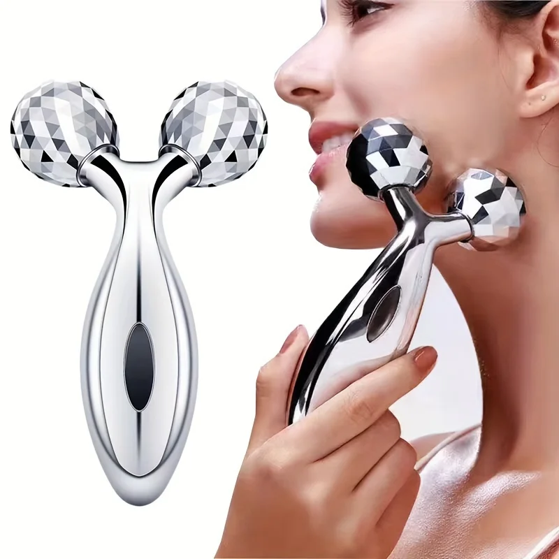 Massageador facial 3D para lifting muscular e cuidados com a pele, massageador manual para mulheres e homens
