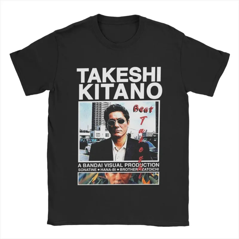 Men'S Takeshi Kitano T Pure Cotton Tops Cool Short Sleeve Round Collar Tee Shirt New Arrival T-Shirts