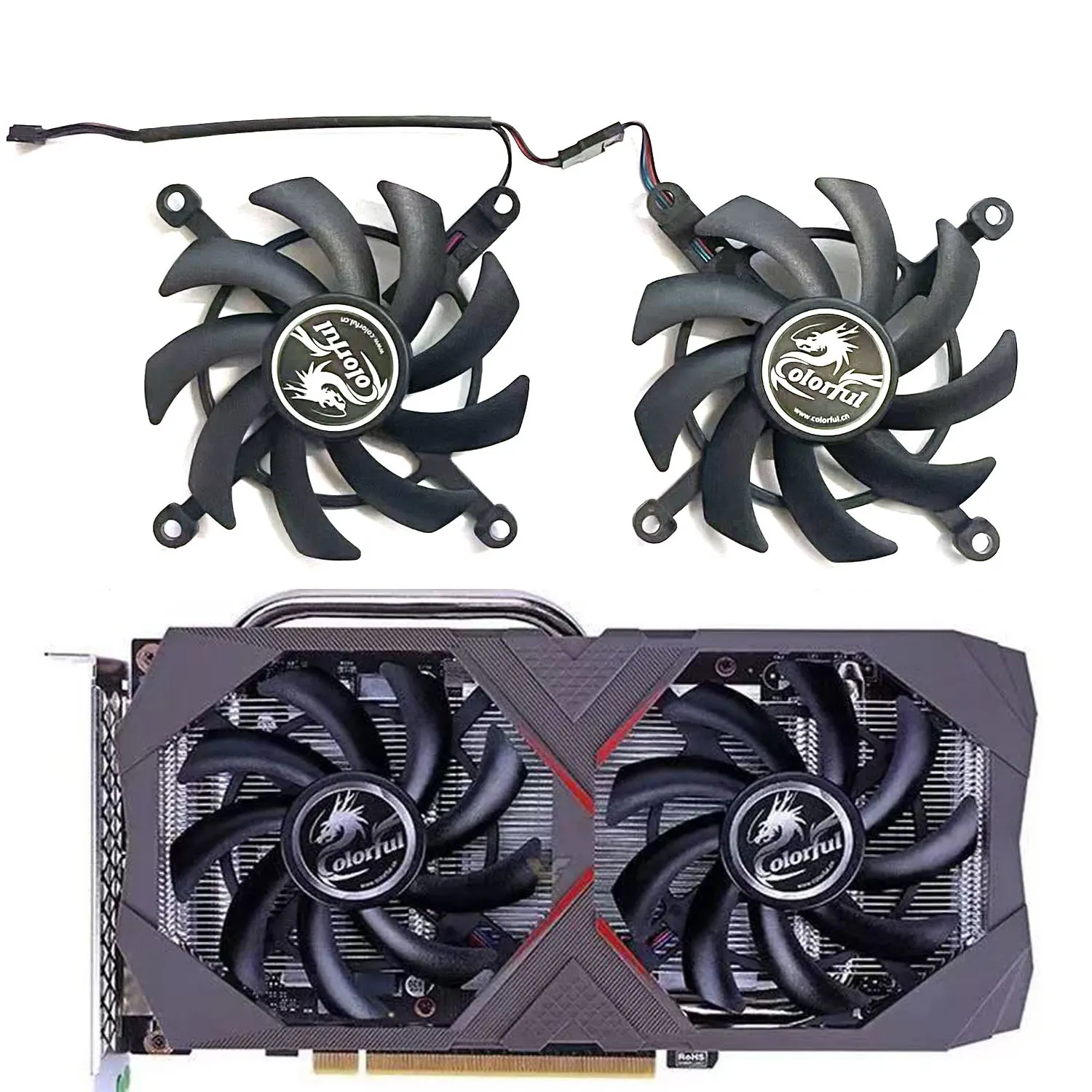 Nowy wentylator 85MM 4PIN RTX 2060 2060 Super GPU do kolorowego chłodzenia kart graficznych GeForce RTX2060 GTX 1660 TI 1660