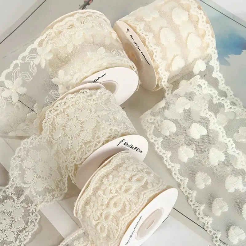 Lace Ribbon Star Floral Embroidered Ribbon For Gift Flower Sewing Accessories Party Wedding Decoration Packing Tape