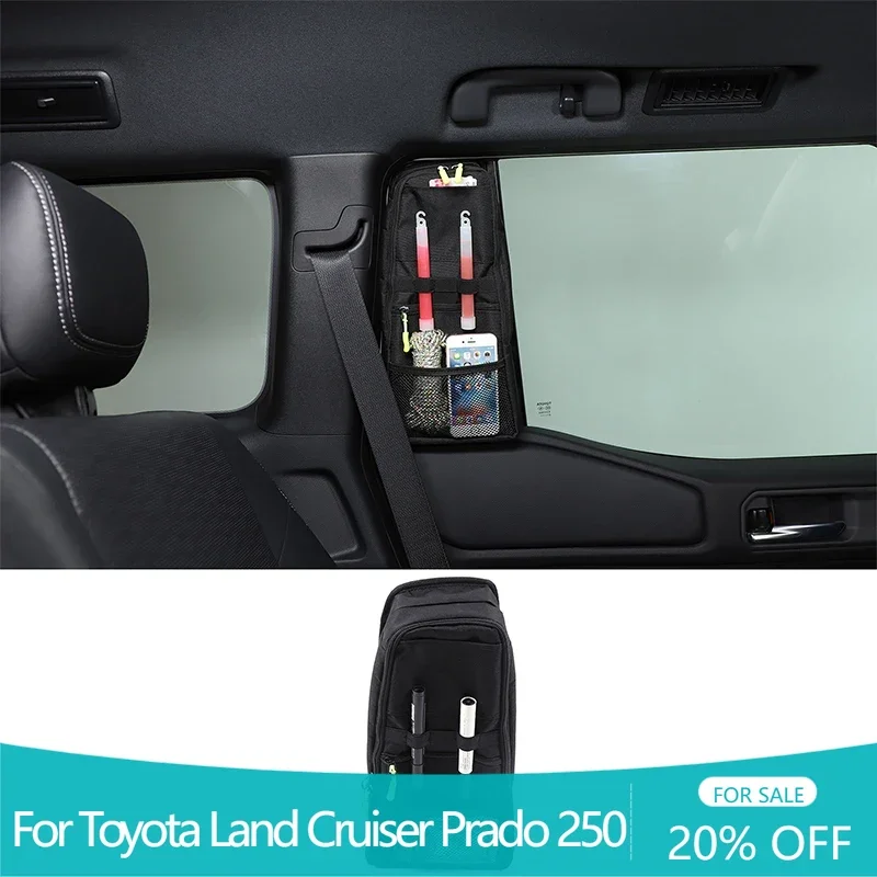 

For Toyota Land Cruiser Prado 250 2024 2025 Car Rear Window Storage Bag Oxford Cloth Rear Row Window Organizer Accessories