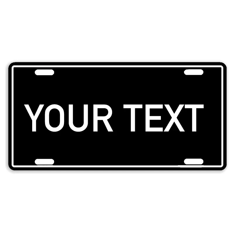 1 pc 2D Custom Personalized License Plate Custom Your Text Metal Car Tag Garage Wall Decor Decorative Auto License Plate