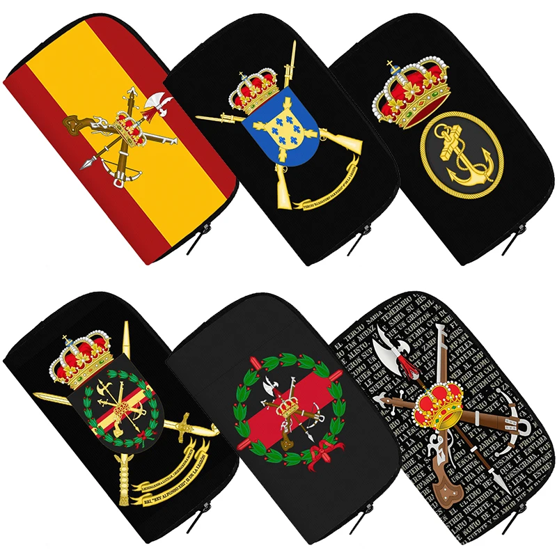 Spanish Legion Espanola Flag Wallet Navy Armada Women Money Bags Phone Credit Card Casual Holder Coin Bag Long Purses Gift