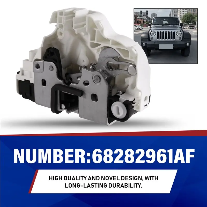 A03Z-For Jeep Wrangler Gladiator Rear Left Driver Side Door Lock Actuator 68282961AF No Speed Sensitive Power Locks Included