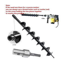 1pc Round Shank Hammers Adapter 2 Slots Drill Bit Adapter SDS Shaft Arbor Connector For Earth Auger Head Power Tool Part