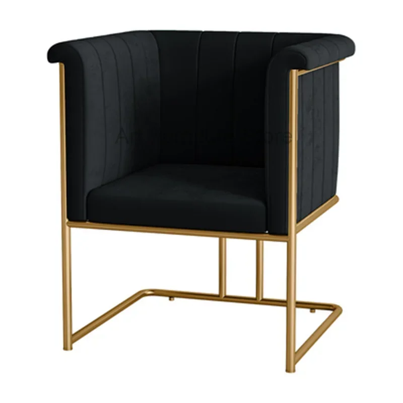 Luxury Dinning Bar Chairs Armchairs Kitchen Gold Soft Modern Bar Chairs Hotel Metal Bedroom Sedie Cucina Dinning Chair WW50BC