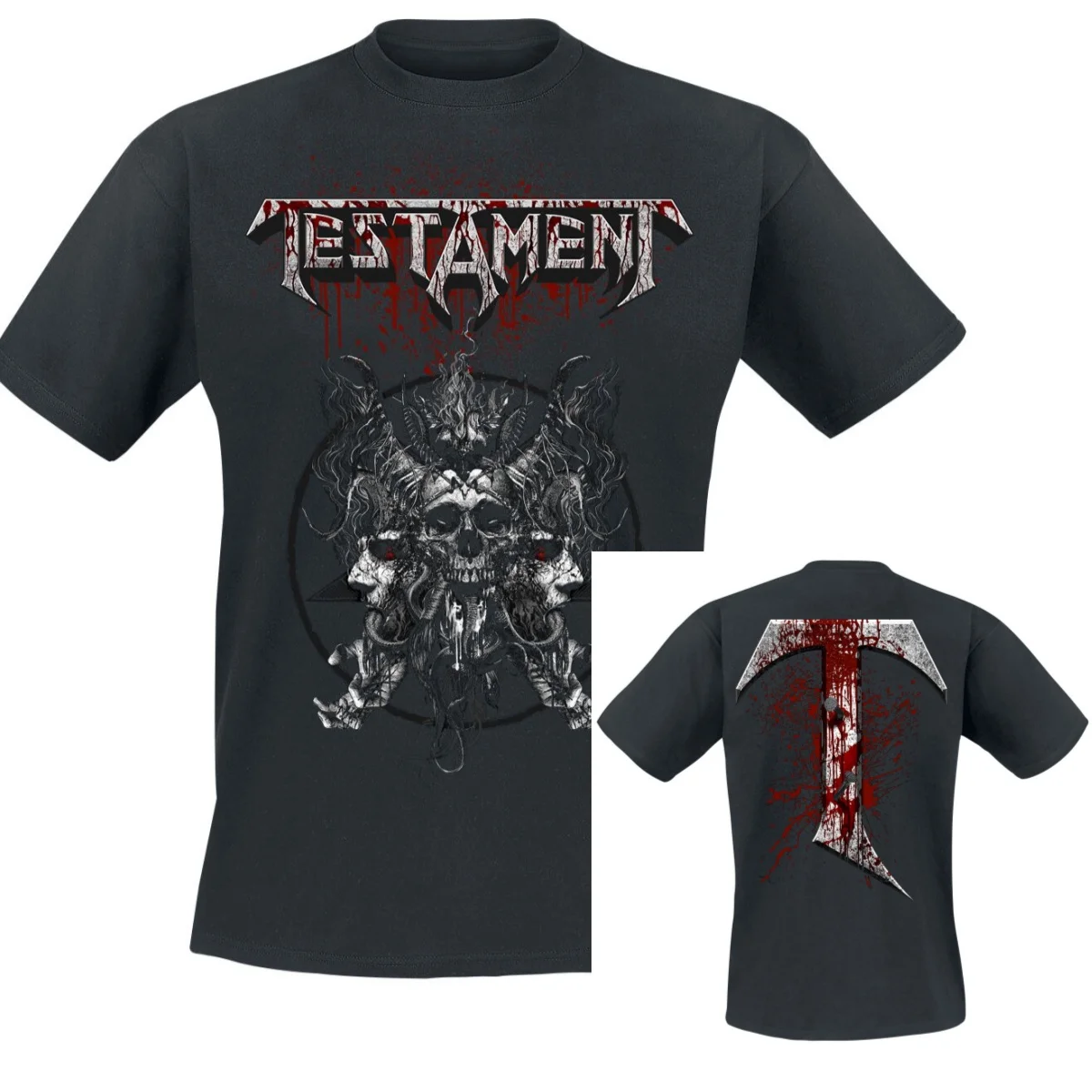Skull Blood Testament  Band T-Shirt 100% Cotton Graphic Tee Men Women Summer Streetwear Top