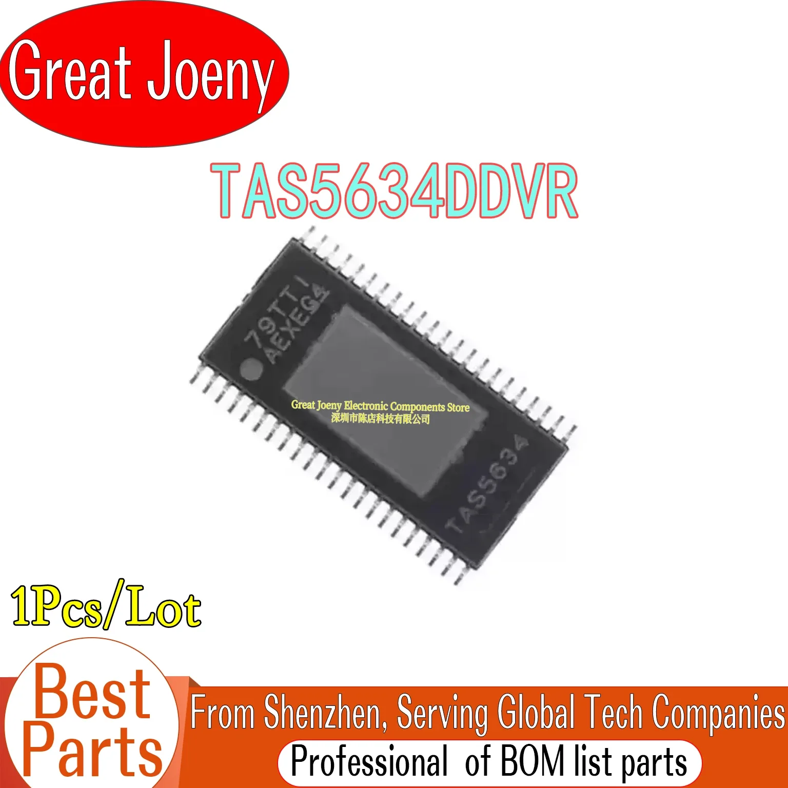 

(1piece)100% New TAS5634 TAS5634DDVR sop-44 Chipset Bulk Best Price