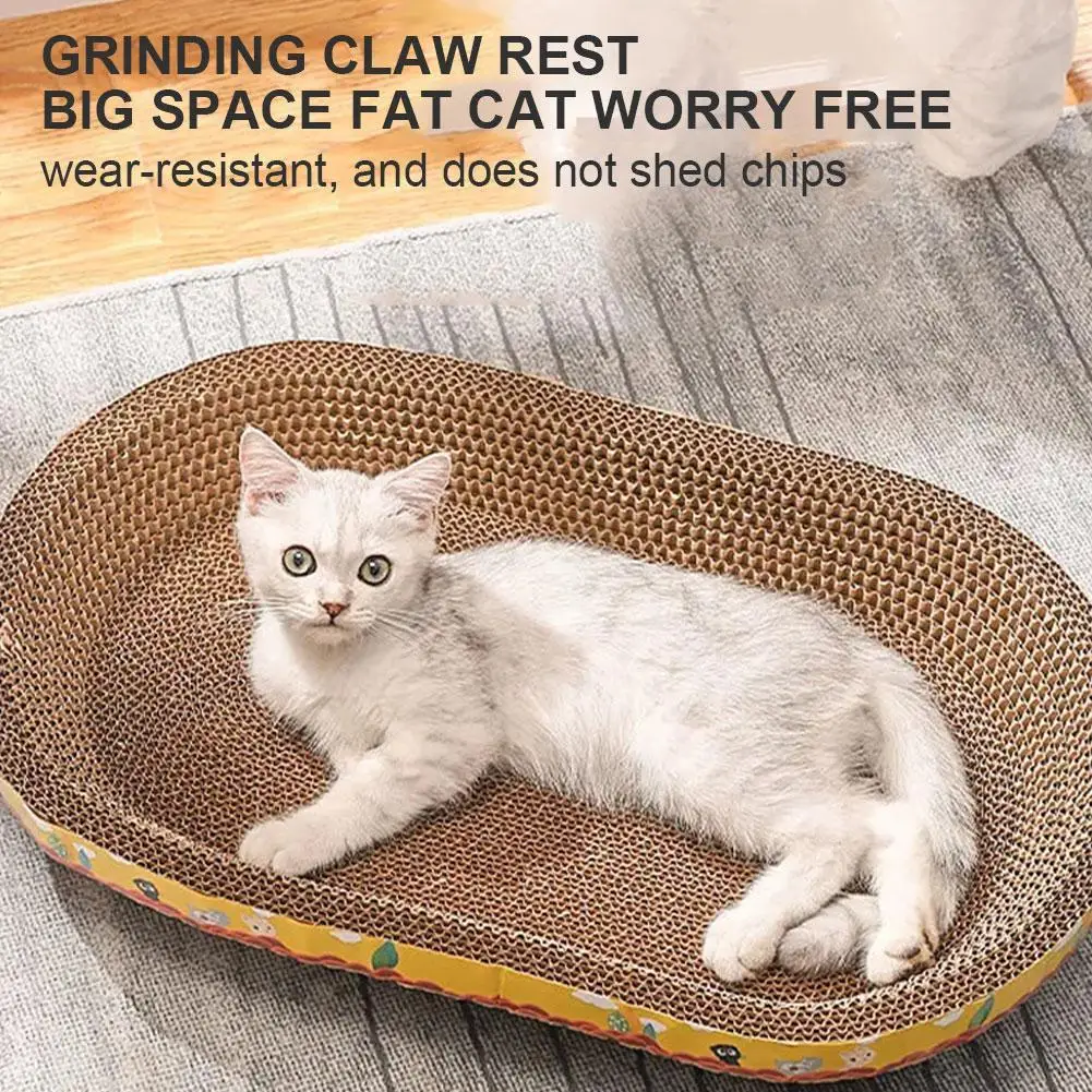 Cat Scraper Sharpening Claw Cardboard Corrugated Scratch-resistant Board  Wear-resistant Cat Nest Bed Cushion Sofa Accessories