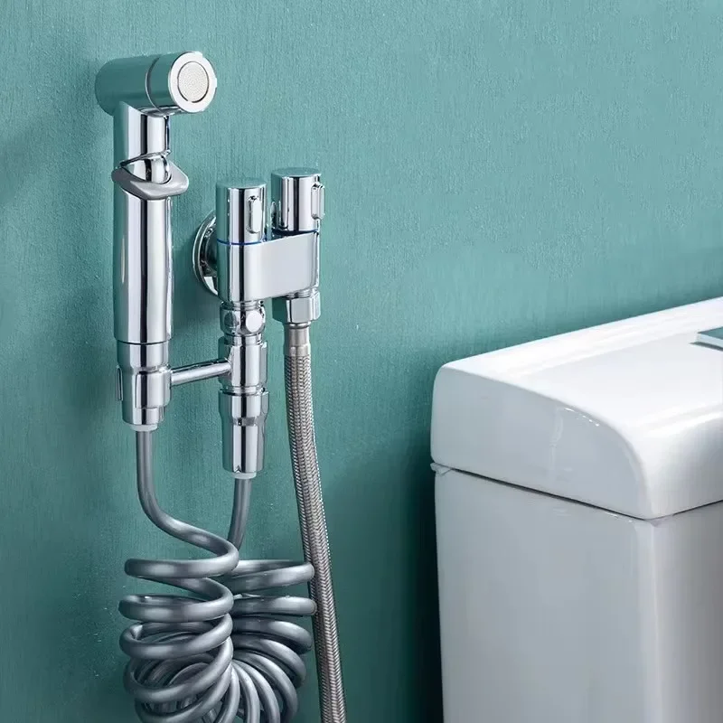 

Bathroom Fitting Brass Angle Valve ABS Sprayer