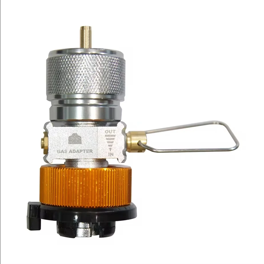 Camping Gas Burner Adapter Convertor Shifter Refill Flat Tank Conversion Adapter Gas Valve Adapter