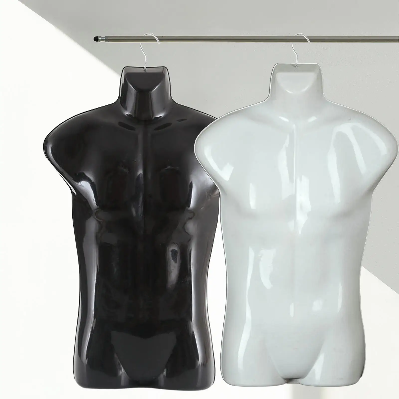 Maniquí torso medio cuerpo con gancho para exhibir pijamas y chaquetas