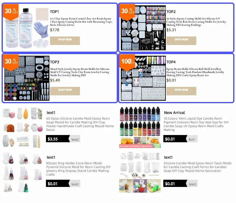 Epoxy Resin Tools Easy Jewelry Making Tools Silicone Workbenches Plastic Beaker Drilling Bits Sticks Disposable Cup Dispenser