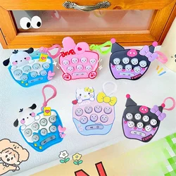 Sanrio peipheral Game Console Children's Puzzle Pocket Whack-a-Mole Mini Decompression Game Console School Bag Pendant Toy