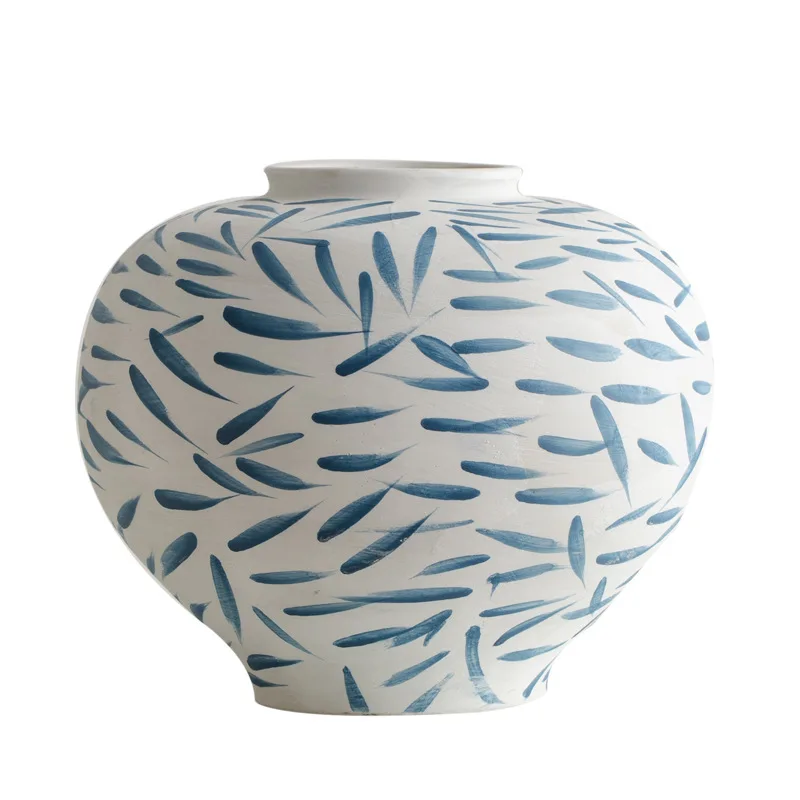 

Hand painted wabi sandy wind medieval ceramic decorative vase living room entrance desktop living room flower arrangement
