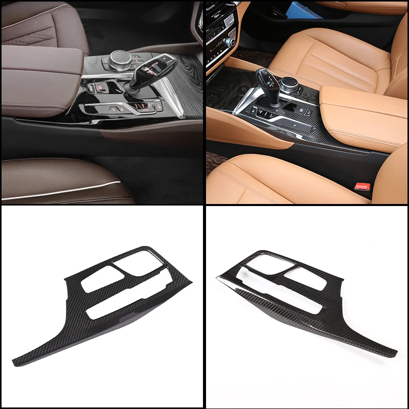 

Real Carbon Fiber Shift Panel Frame For BMW 5 Series 530i 540i M550i 2017-2023 Interior Center Console Cover 1Pc