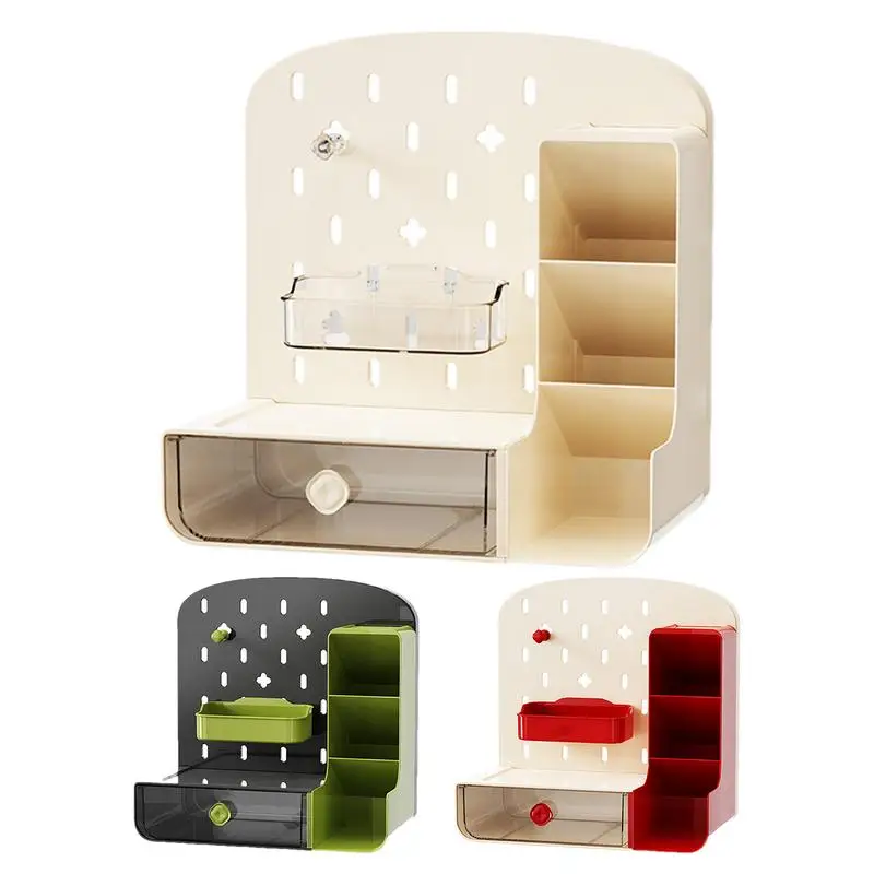 Pegboard Desk Organizer No Drill Display Stand Tool Storage Panel Board Rack Bathroom Kitchen Home and Workplace Accessory