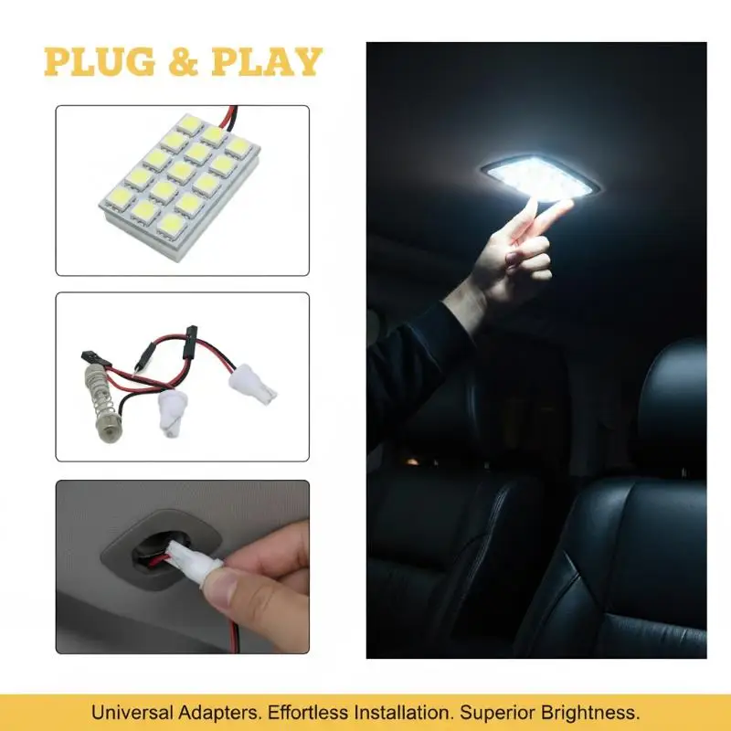 

Светодиодная лампа T10 5050 для салона автомобиля, белый свет, долгий срок службы, лампа для чтения, универсальная панельная лампа для ночного вождения