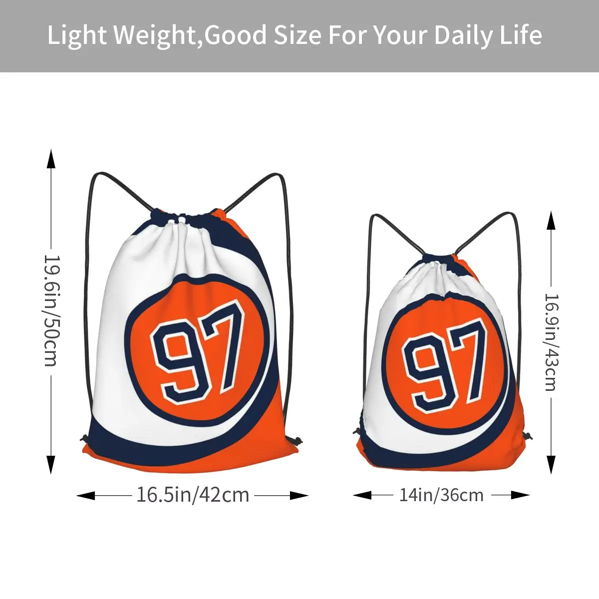 Connor McDavid 97 For Edmonton Oilers Fans Backpacks Fashion Drawstring Bags Shoes Bag Book Bags for Travel Students