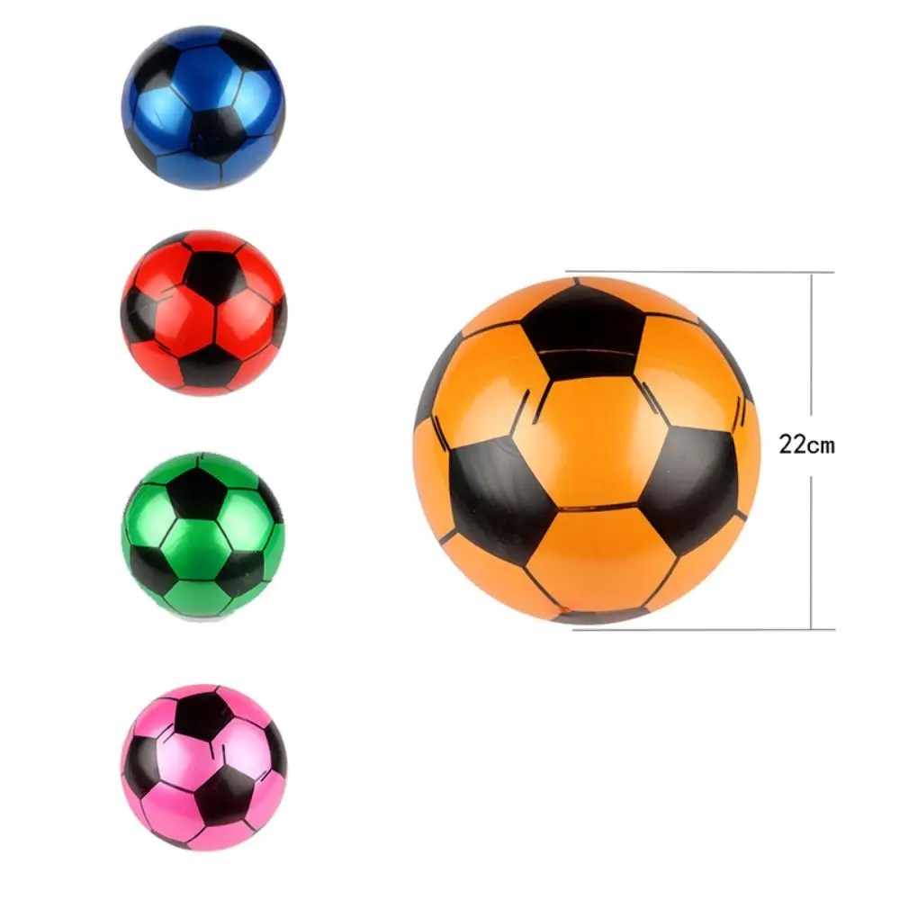 Pelotas elásticas de fútbol de PVC de 22cm, pelotas inflables de mano, fútbol inflable, colores aleatorios, partidos deportivos