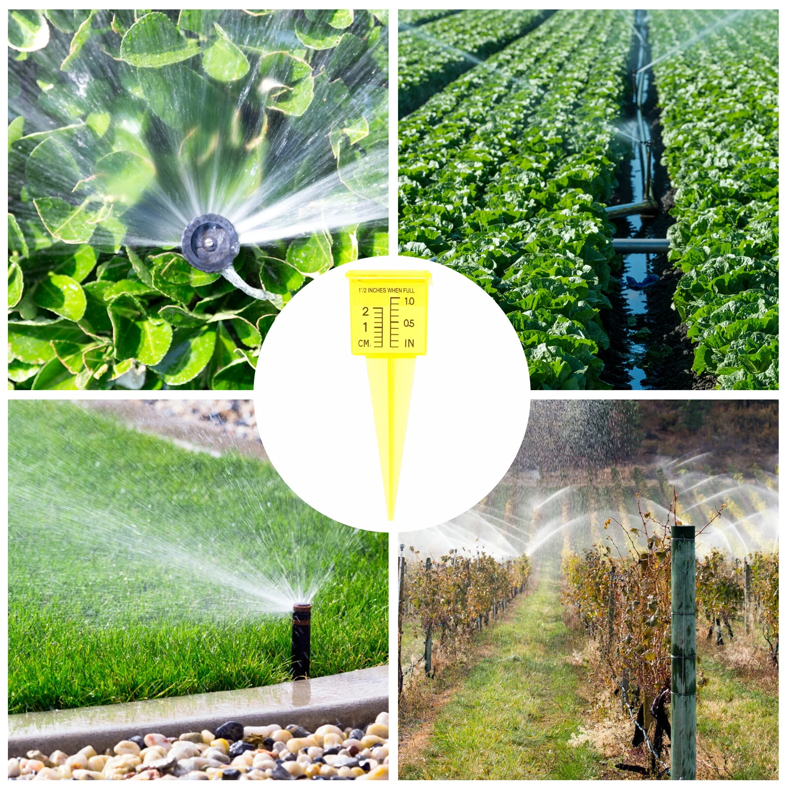 

2pcs Rain Gauge Outdoor Plastic Cup Large Scale Measuring Container Farming Yard Soil Water Meter Sprinkler Gauge Device