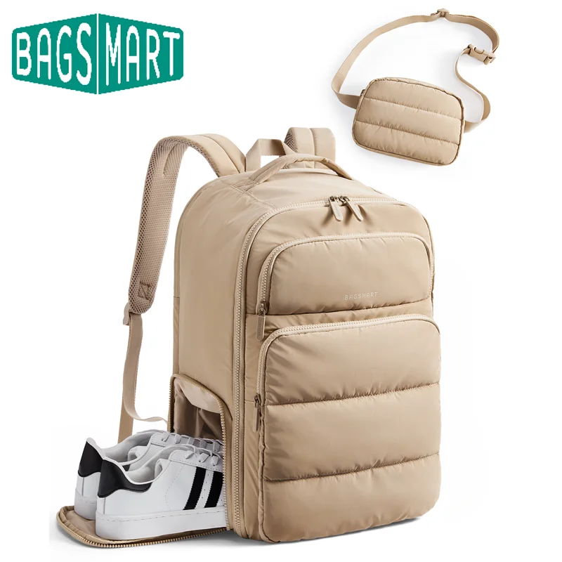 BAGSMART 35L Travel Men's Backpack 17.3 Inch Carry On Backpack Flight Approved Water Resistant Casual Daypack for Women