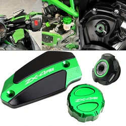 For Kawasaki Ninja ZX-4R ZX-4RR ZX4R ZX4RR Motorcycle  Accessorie Rear Front Brake Fluid Reservoir Cap Oil Filler Cap Plug Cover