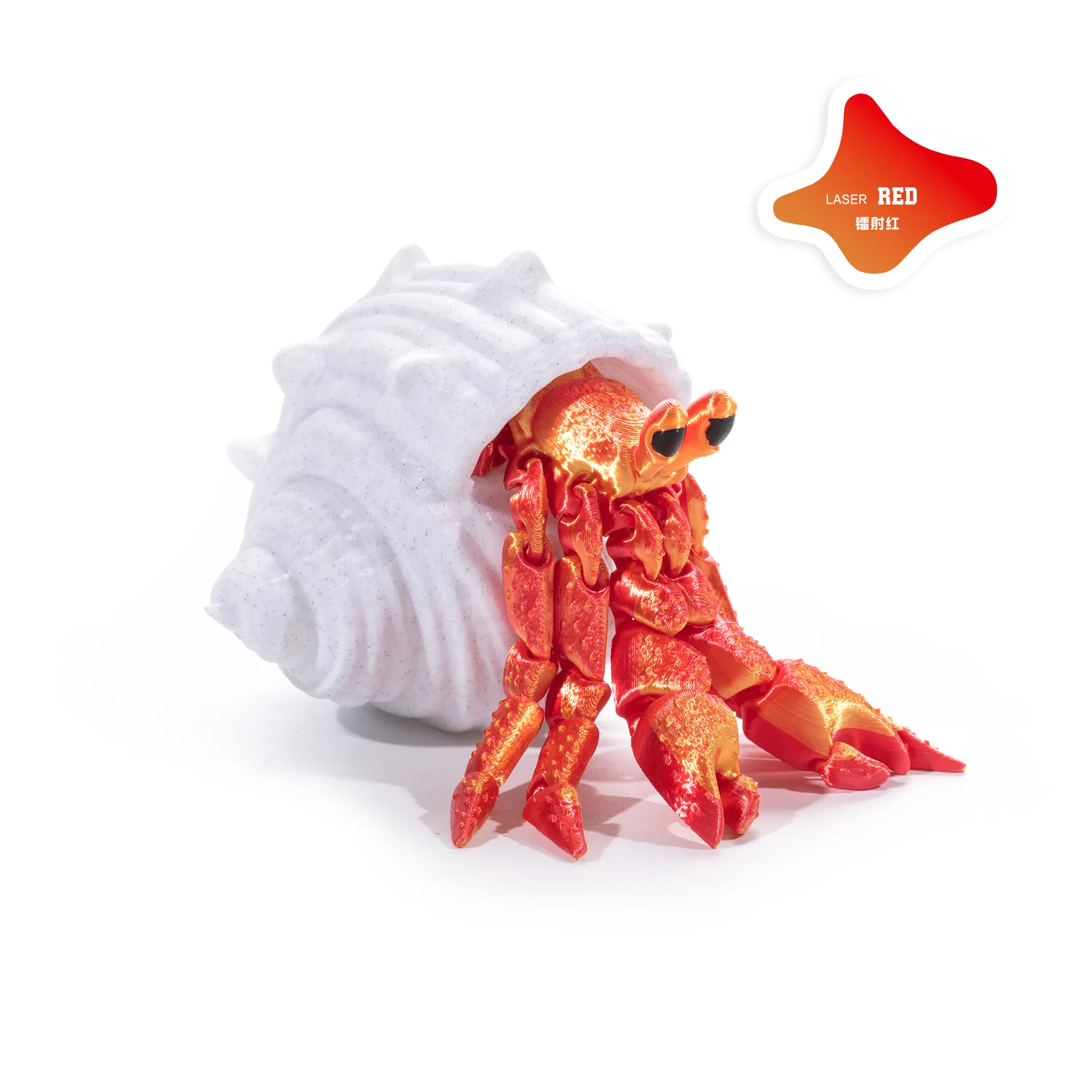 Gelenkige Einsiedlerkrebs, 3D-gedrucktes Modell, bewegliche Gelenke, cooles Desktop, kreatives Ornament, lustiges Zuhause, Raumdekoration, Kunsthandwerk, Kunstwerk