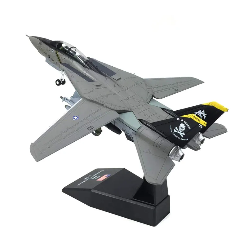 1/100 Scale Military Model Toys F14 F 14 Pirate Tomcat F-14 AJ103 VF-84 Fighter USAF Diecast Metal Plane Model Toy