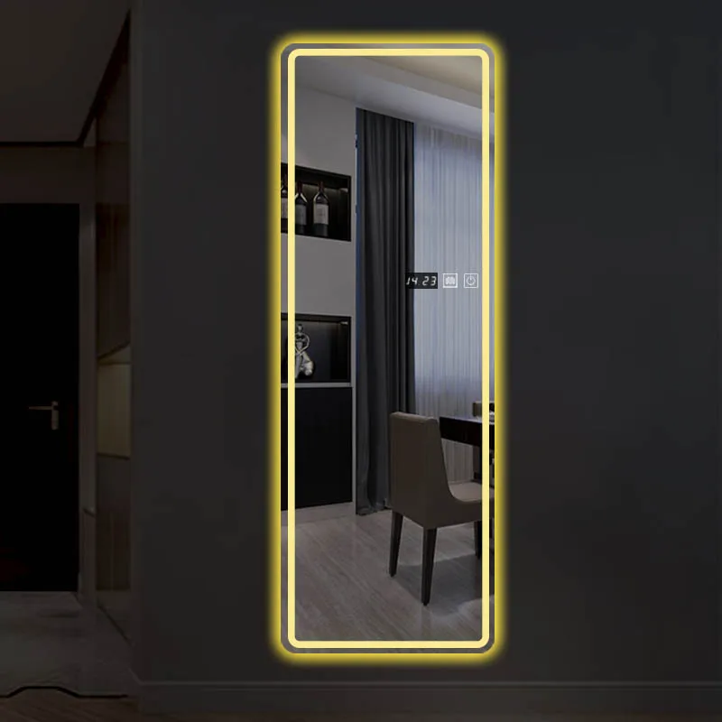 LED light SMART Touch Full Body Length Standing Dressing Mirror for Bedroom Or Wall Bath Mirror