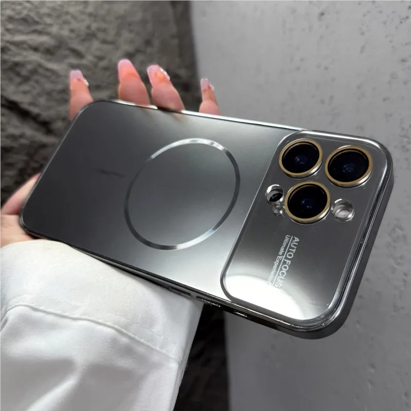 Original Matte AG Nano Gehärtetes Glas Fall Für iPhone 17 Air 16 15 14 Pro Max 17 Pro Magnetische Für Magsafe Drahtlose lade Coque