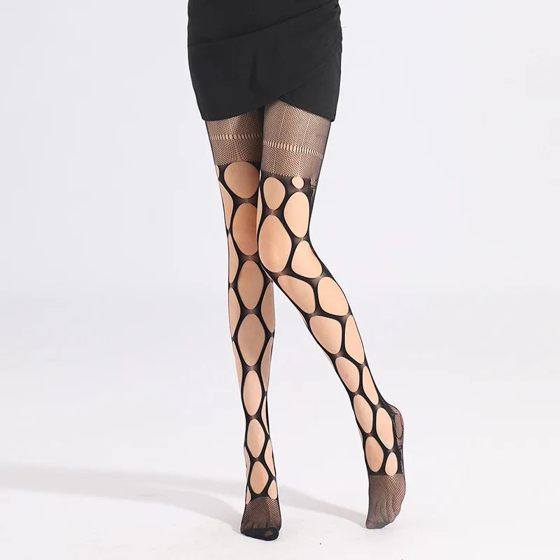 Sexy Women Pantyhose Tights New Charming Fashion Black Floral Pattern Fishnet Mesh Spring Summer Nylon Female Hosiery