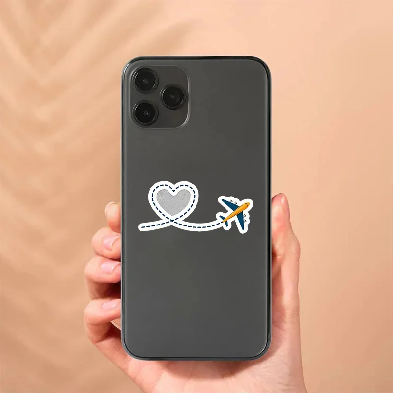 

1PC Travel Sticker Pack "I Love Travel" - Airplane Travel Theme Vinyl Decals,Durable UV-Resistant Travel Lovers Decor Stickers
