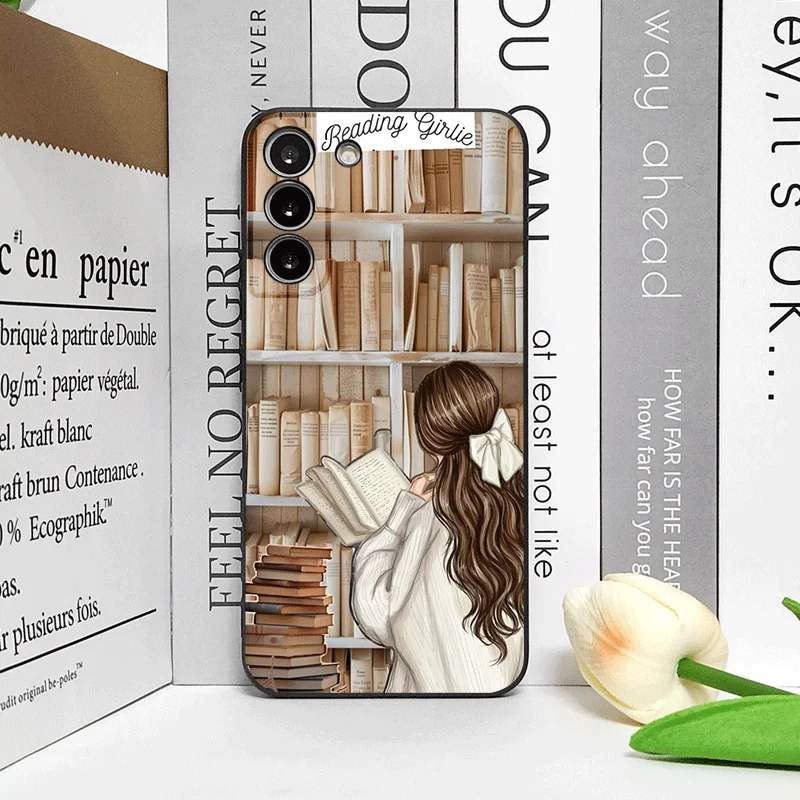 Estantería de chica a la moda, funda de teléfono con patrón de rompecabezas creativo para OPPO Reno 13 12 F 11 10 Pro Plus A58 Find X5 X3 Lite X8, funda suave