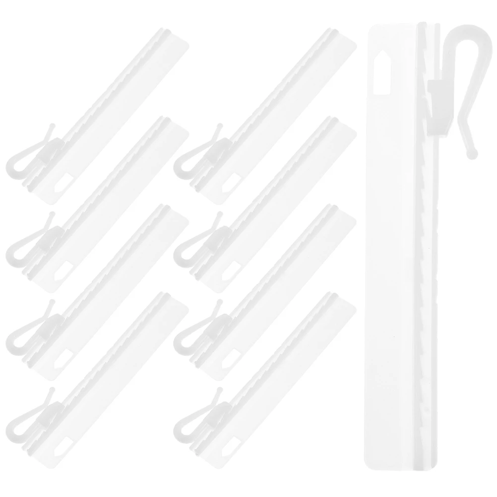

25pcs Adjustable Curtain Hooks Plastic White Hanging Hooks for Home Decoration Shower Kitchen Bathroom Curtains