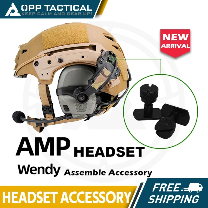 FMA FCS-Tactical AMP Headset Communication Wendy Helmet Connection Accessories Connection Bridge Camouflage Stickers Microphone