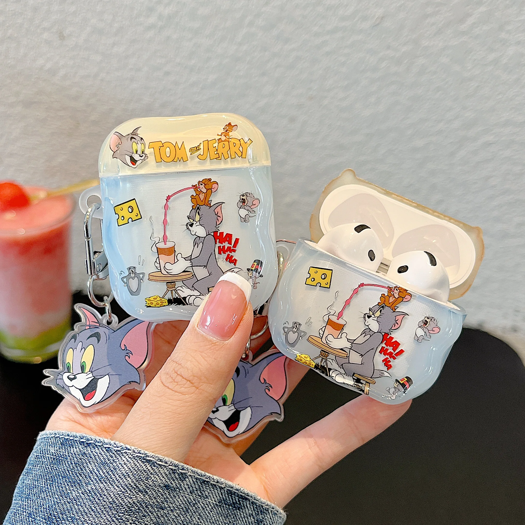 

Cute Cartoon Tom Cat Earphone Protective Cover for AirPods 1 2 3 Pro AirPods 4 and Pro2 Convenient To Carry