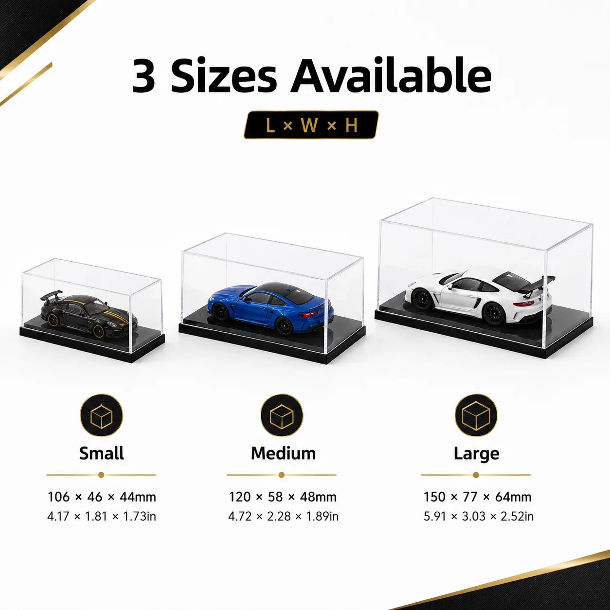 X-Scale 1:64 & 1:43 Acrylic Car Display Box Transparent Dustproof Storage Box DIY Toy Car Organizer Container for Alloy Model