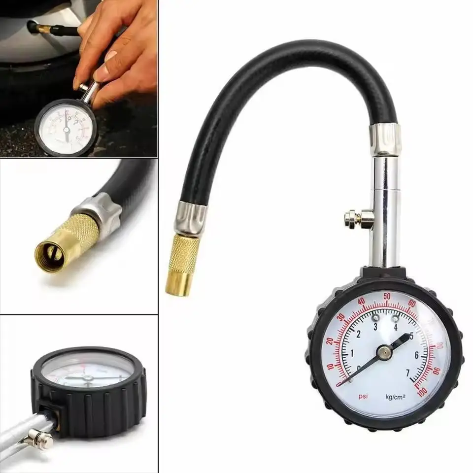 Tire Deflator Pressure Gauge Tire Air Down Tool Inflating Tube Hose Deflation Tire Pressure Gauge Professional Rapid Air Down