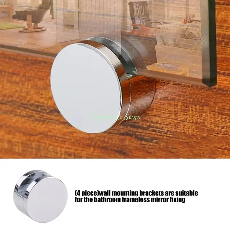 X90F Zinc Alloy Mirror Glass Clamp Fixed Clip Advertising Plate Glass Clamp