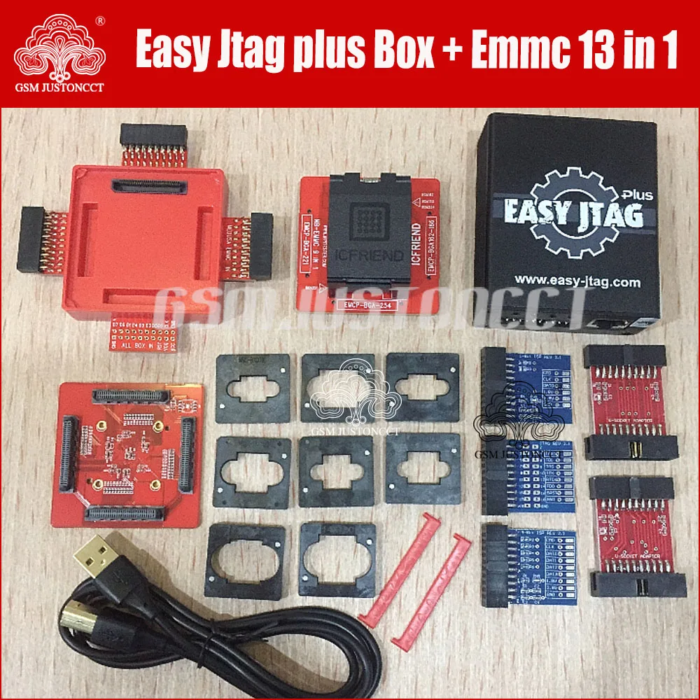 Z3X Easy Jtag Plus Box، ICFRIEND E-MATE EMMC BGA، مقبس 13 في 1 ومحول ISP، الإصدار الجديد الأصلي، 2025