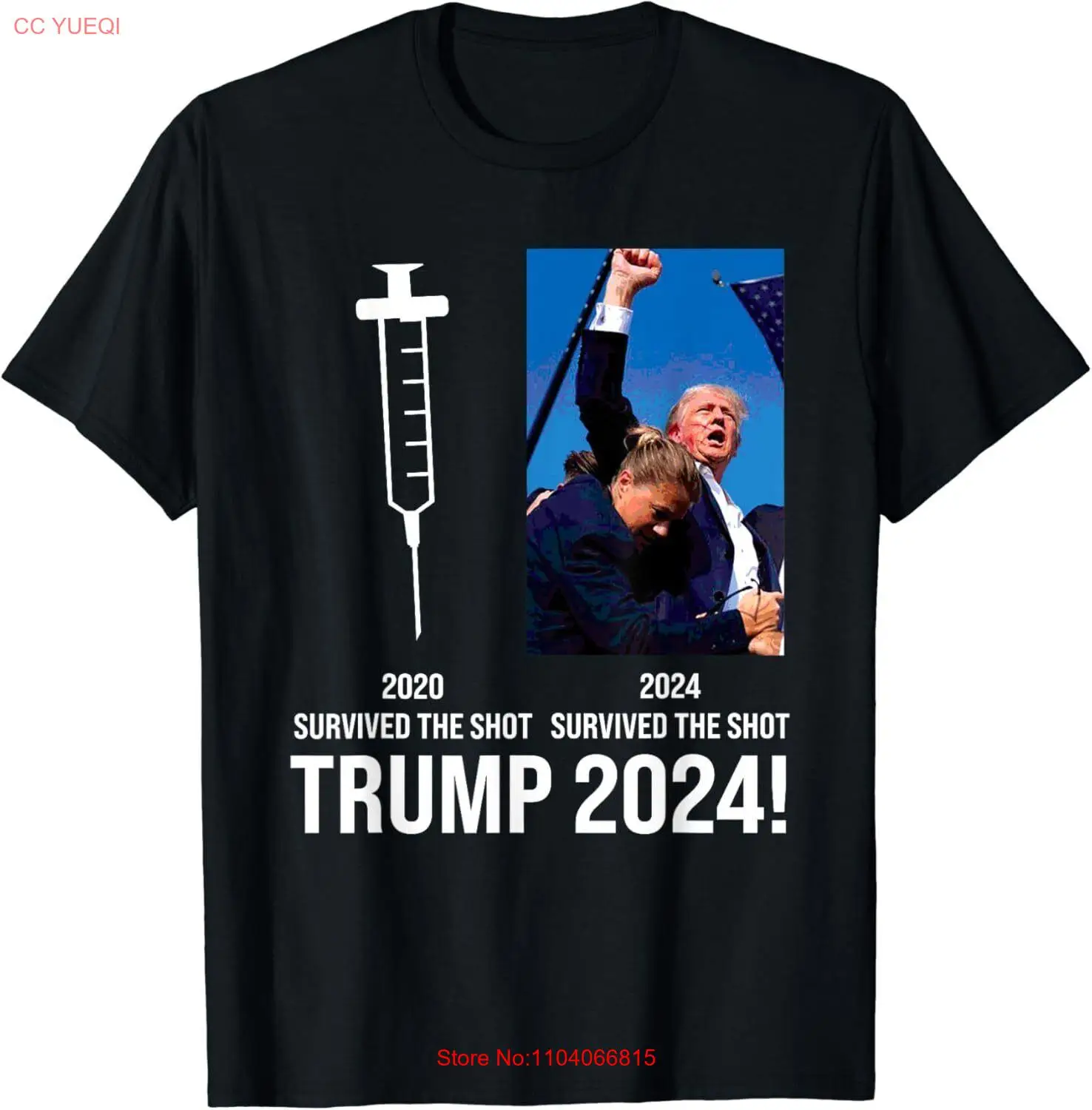 Donald Trump Historical Moment At PA Presidential Rally T-Shirt Small, Black