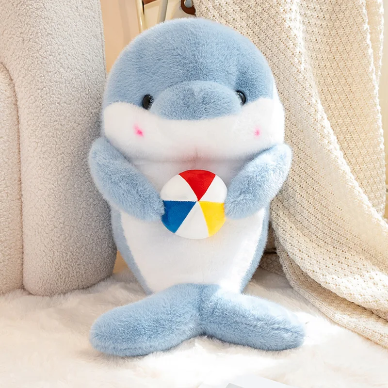 Carrying Ball Ocean Series Animal Stuffed Plush Toys Walrus Seal Dolphin Sleeping Companion Dolls Home Pillow Gifts