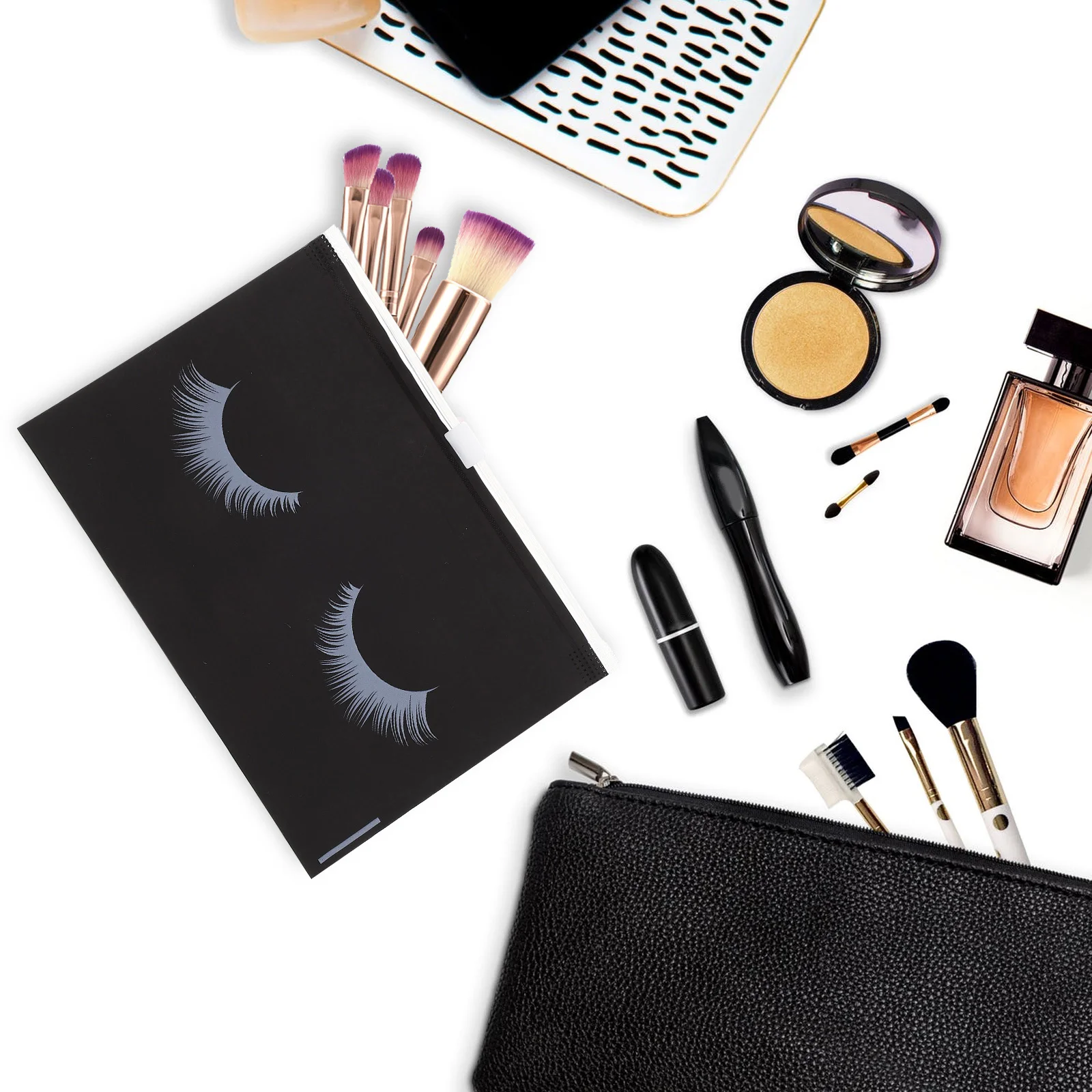 

80pcs Lash Bags Zipper Organizer Bag Travel Toiletry Storage Makeup Case Lightweight Portable Waterproof Durable