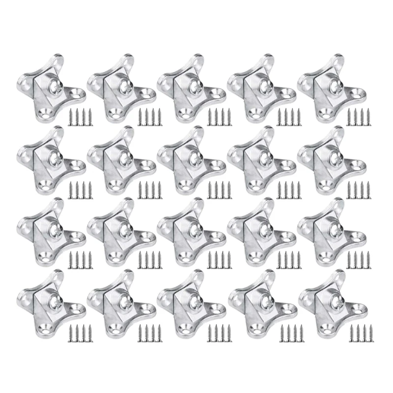 

20 Pcs Removable Combination Butterfly Corner Code Zinc Alloy Corner Brace Metal Right Angles Brackets Mounting Dropship